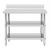 Stół ze stali nierdzewnej z półkami - 100 x 60 x 16.5 cm - 199 kg - 2 półki - Royal Catering ROYAL CATERING 10012680 RCAT-100/60-SPS3SH